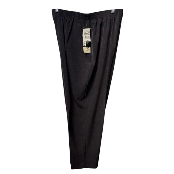 Donnkenny Pants - Vintage Donnkenny Woman Size 22W Black Red Plaid Dress Slacks Elastic NWT